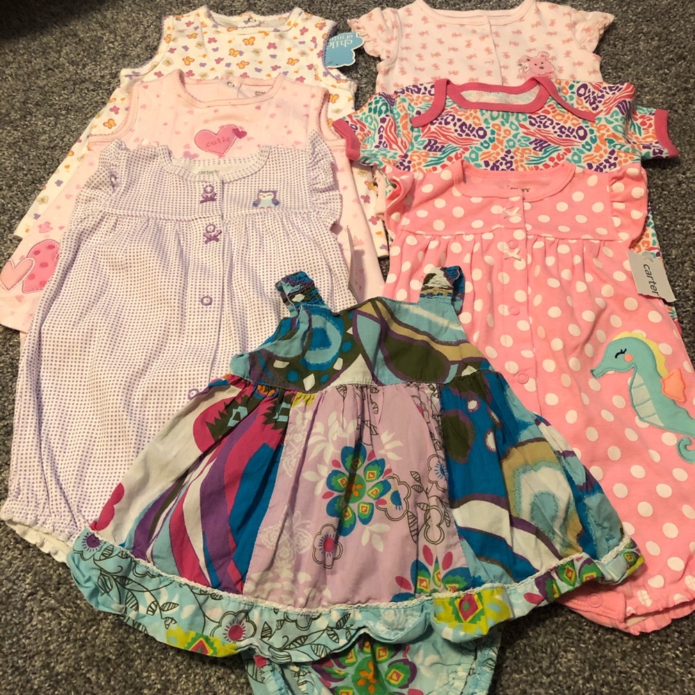 Summer rompers and onesies